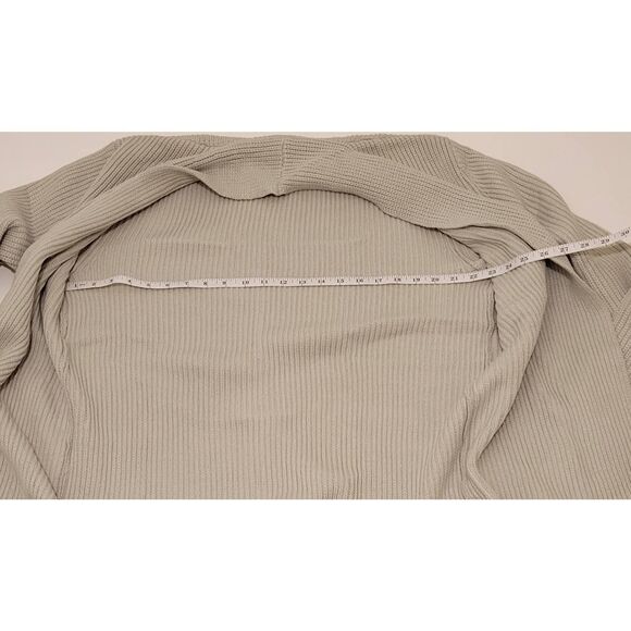 Men's Cardigan Shawl Collar Long Sleeve Sweater Size Medium Gray - Picture 8 of 10